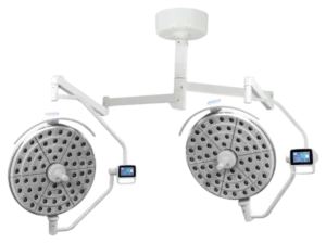 AM-LED700/500-YY professional ceiling mounted surgical lighting with shadowless technology for hospital OR.