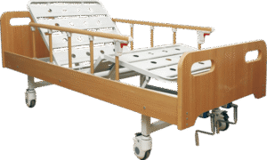 AM-B01-IV-03 Manual double crank Wooden sick bed