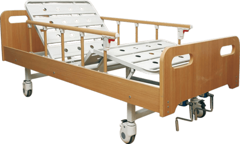 AM-B01-IV-03 Manual double crank Wooden sick bed