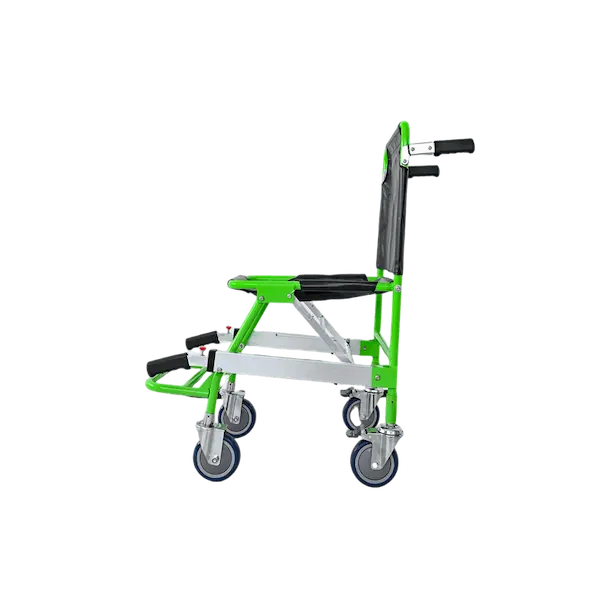 AM-ST10 professional stair chair EMS used by paramedics for safe emergency patient transport on narrow staircases.