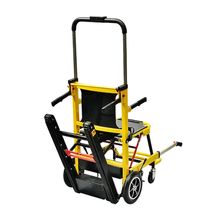 Anti-slip track system of motorized wheelchair stair climber