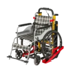 AM-11C motorized stair chair with powered caterpillar tracks for safe stair climbing.