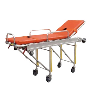Mechanical folding legs of automatic loading ambulance stretcher