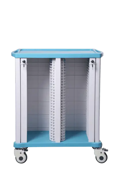 Medical records trolley