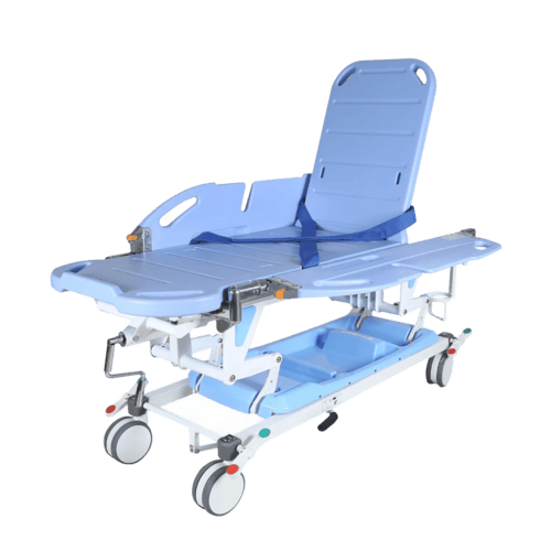 AM-TC01D Flip Guardrail Medical Equipment Hospital Type Device Clinic Emergency ABS Patient Transport Stretcher