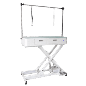 AM-Electric Adjustable LED Beauty Table with Drawer