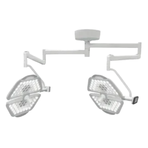 AM-PANALEX B professional ceiling mounted surgical light with dual LED heads for hospital operating room.
