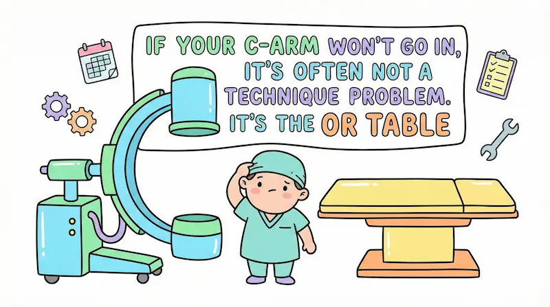 If Your C-Arm Won’t Go In, It’s Often Not a Technique Problem. It’s the OR Table