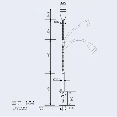 AM-KD-2003W-3 Economic LED light medical examination lamp