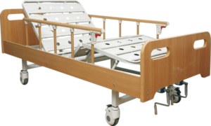 AM-B01-IV-03 Manual double crank Wooden sick bed