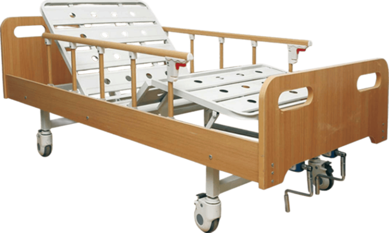 AM-B01-IV-03 Manual double crank Wooden sick bed